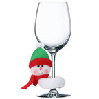 Wine Glass Marker Festive Reindeer Non-Slip Felt Sleeve
