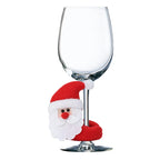 Wine Glass Marker Festive Reindeer Non-Slip Felt Sleeve
