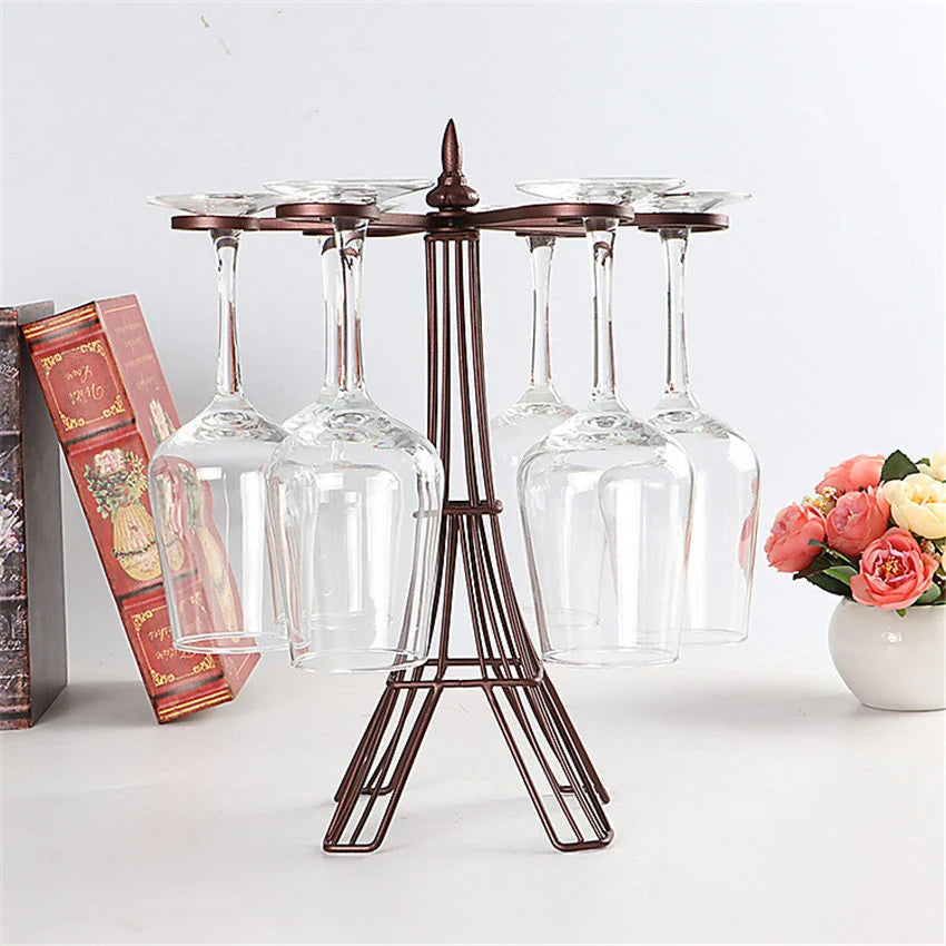 Wine Glass Rack Welded Iron Space-Saving