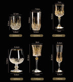 Wine Glass Set Crystal Decanter & Leather Case