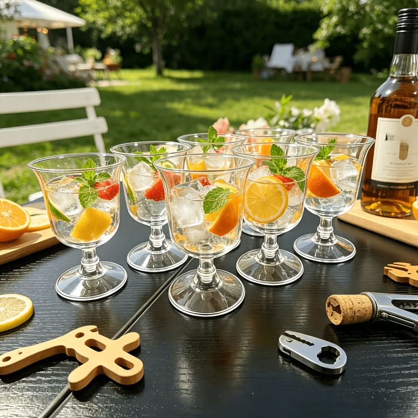 Wine Glasses Set Foldable Stemmed Shatterproof