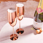 Wine Glasses Set Stainless Steel Chill-Enhancing Set of 6