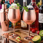 Wine Glasses Set Stainless Steel Chill-Enhancing Set of 6