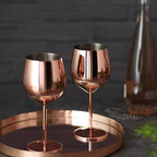 Wine Glasses Set Stainless Steel Chill-Enhancing Set of 6