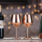 Wine Glasses Set Stainless Steel Chill-Enhancing Set of 6