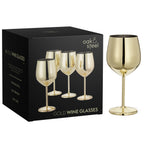 Wine Glasses Shatterproof Stainless Steel Gold Finish