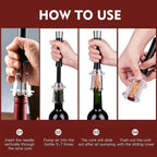 Wine Opener Set Air-Assist Pump & Foil Cutter