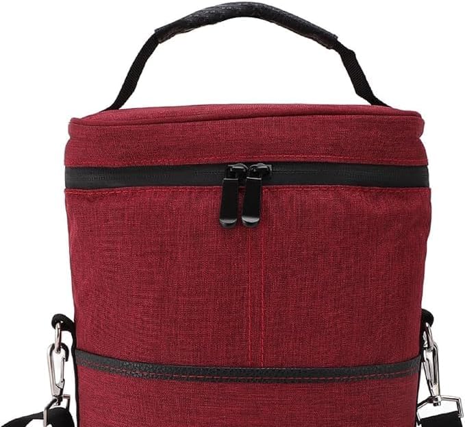 Wine Tote Bag Canvas Insulated Leakproof Padded Divider