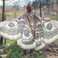 Winged Cape Moth Motif Lightweight Breathable Fabric