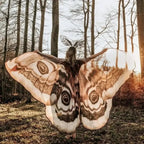 Winged Cape Moth Motif Lightweight Breathable Fabric