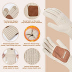 Winter Accessories Set Knitted Touchscreen Gloves 3-Piece