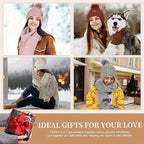 Winter Accessories Set Soft Knit Touchscreen Gloves