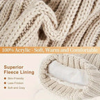 Winter Accessories Set Soft Knit Touchscreen Gloves