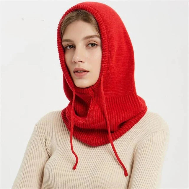 Winter Beanie Cashmere Blend Adjustable Drawstring Wind Protection