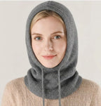 Winter Beanie Cashmere Blend Adjustable Drawstring Wind Protection