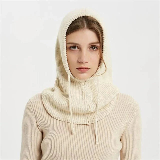 Winter Beanie Cashmere Blend Adjustable Drawstring Wind Protection