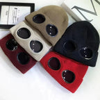 Winter Beanie Fold-Up Goggles Double-Layer Polyester