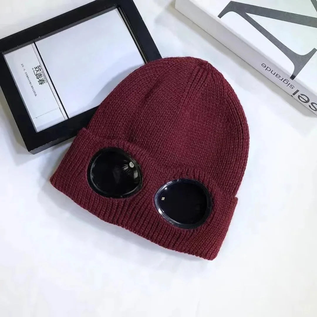 Winter Beanie Fold-Up Goggles Double-Layer Polyester
