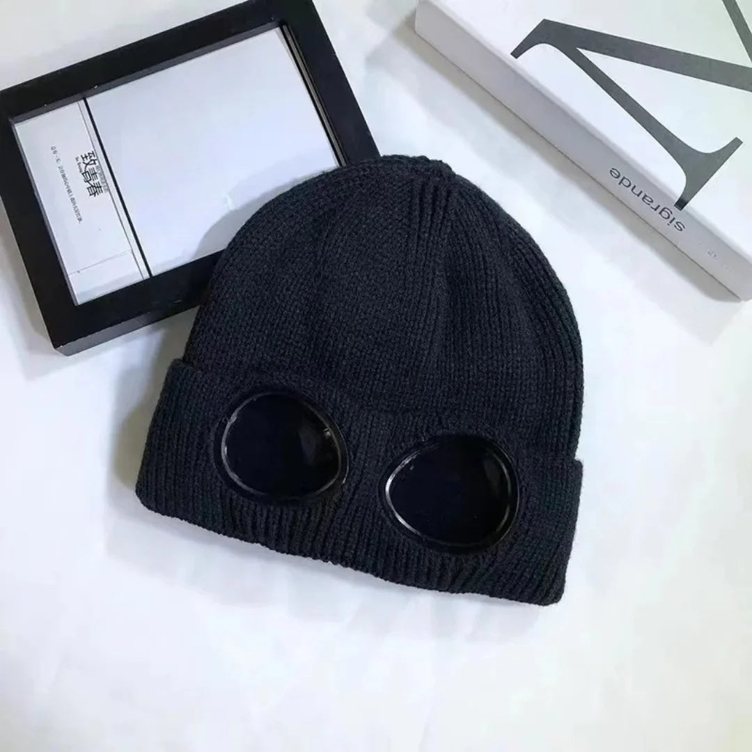 Winter Beanie Fold-Up Goggles Double-Layer Polyester