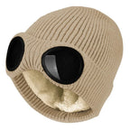 Winter Beanie Fold-Up Goggles Double-Layer Polyester