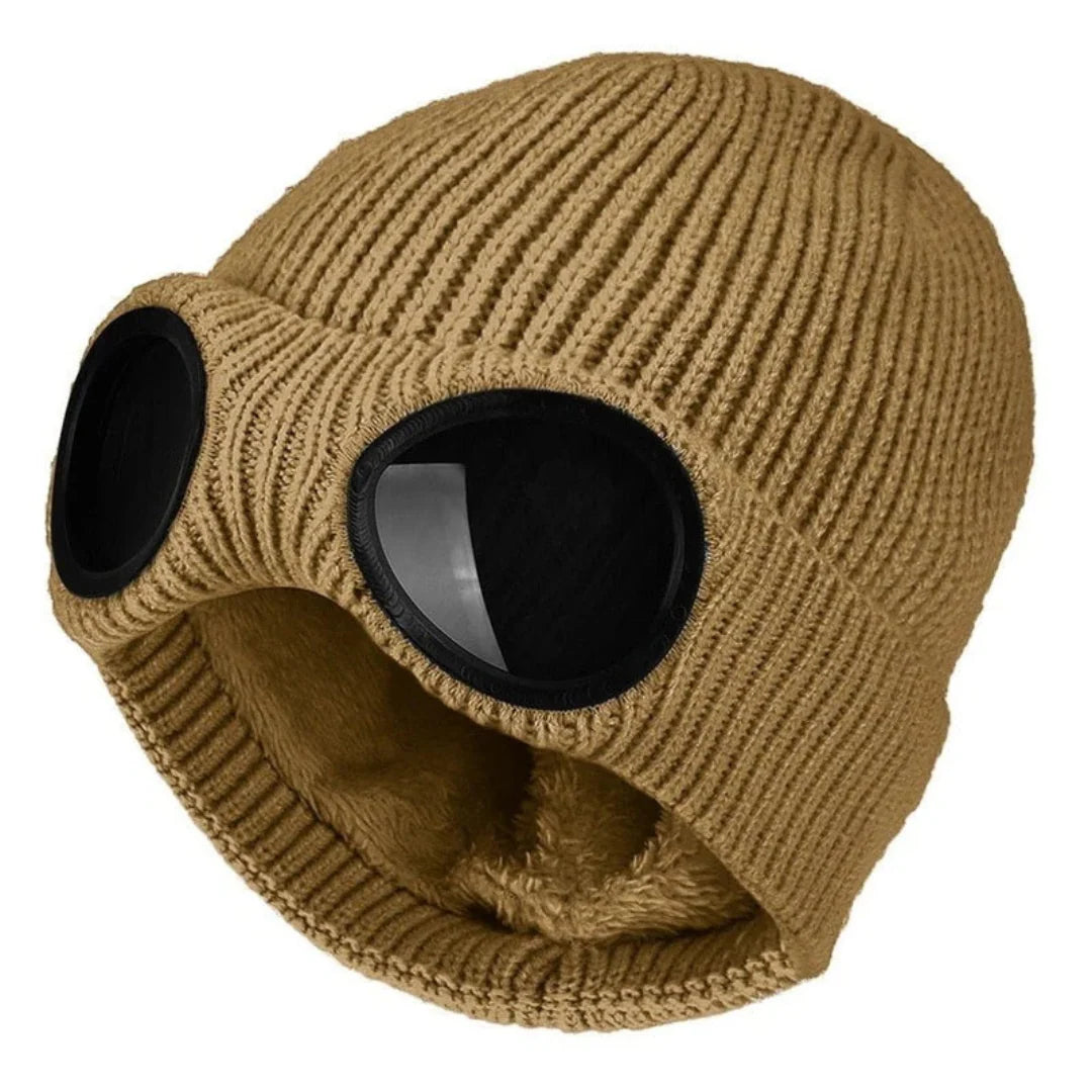 Winter Beanie Fold-Up Goggles Double-Layer Polyester