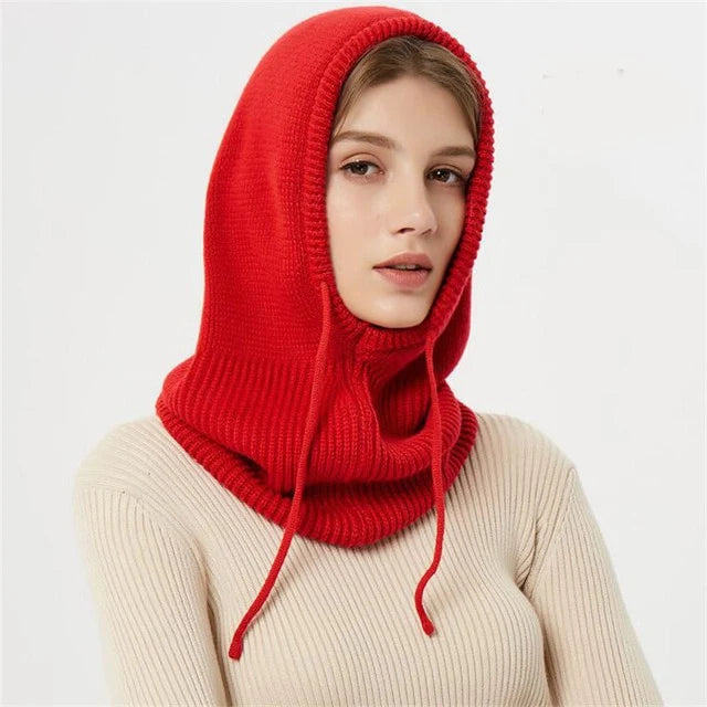 Winter Beanie Soft Knit Full Ear Coverage Adjustable Drawstring