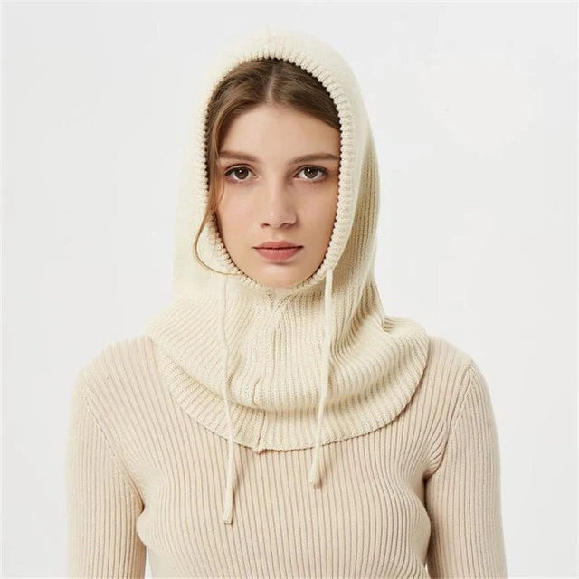 Winter Beanie Soft Knit Full Ear Coverage Adjustable Drawstring