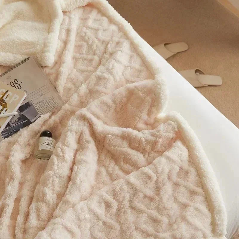 Winter Blanket Lambswool & Fleece Lightweight Hypoallergenic
