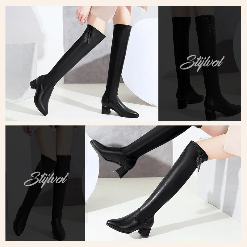 Winter Boots Stretch Upper Fleece Lined Anti-Slip Sole