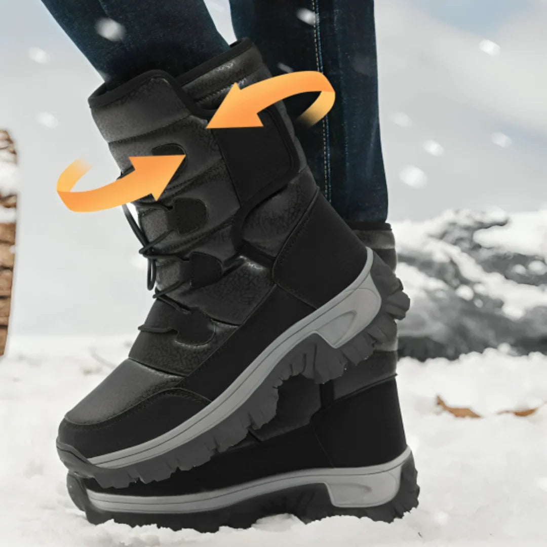 Winter Boots Water-Repellent Plush Lining Non-Slip Rubber Sole