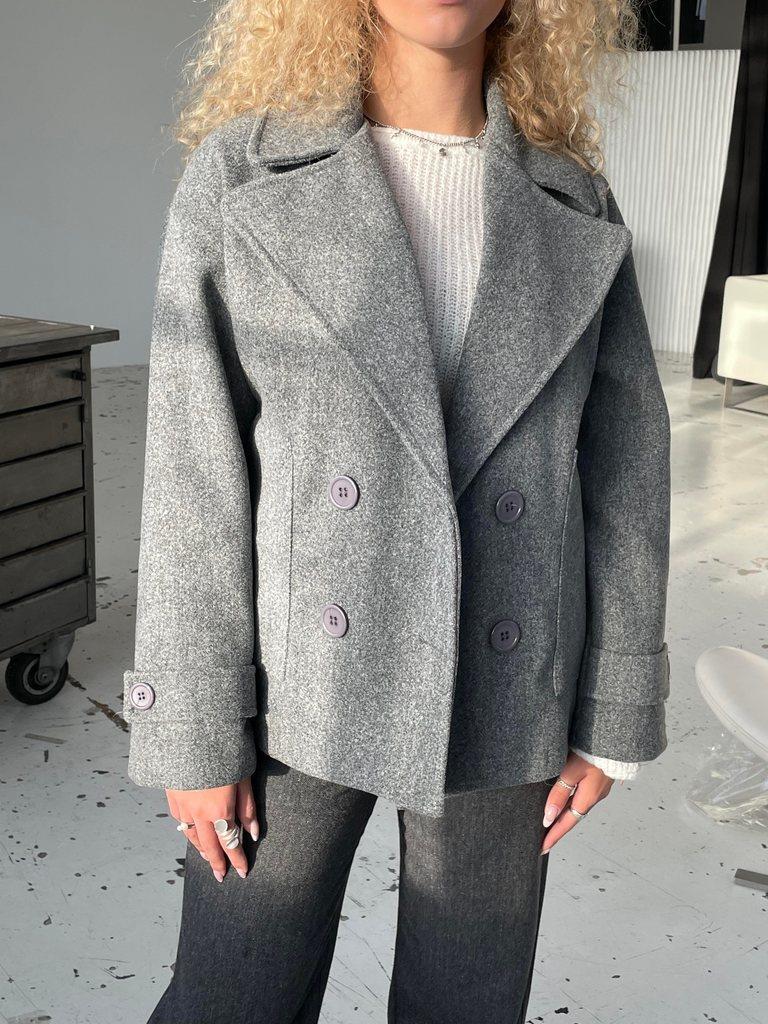 Winter Coat Tailored Fit Oversized Collar Insulated Lining