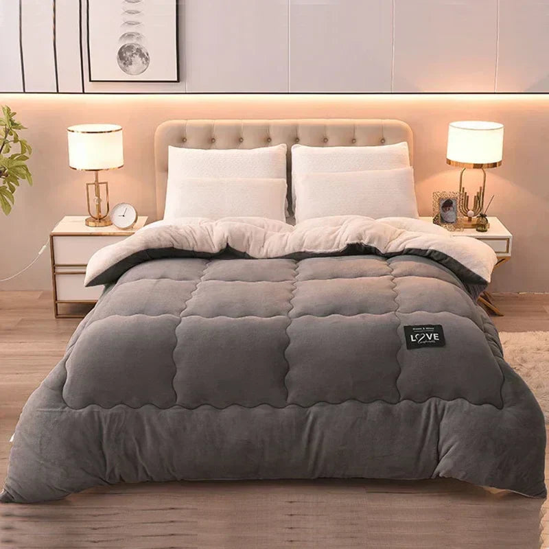 Winter Duvet Quilted Flannel Fleece & Wool