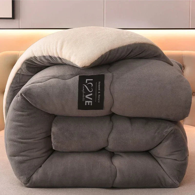 Winter Duvet Quilted Flannel Fleece & Wool