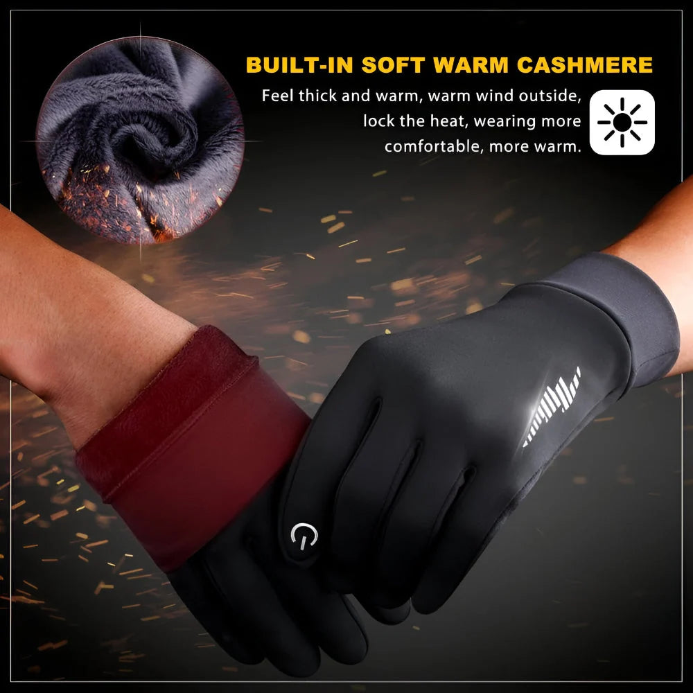 Winter Gloves Touchscreen & Non-Slip Fleece Lined