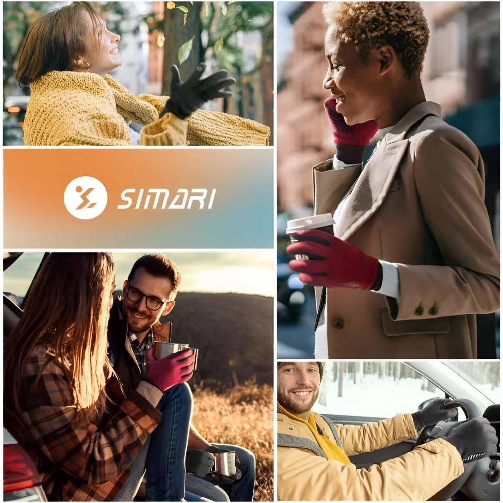 Winter Gloves Touchscreen & Non-Slip Fleece Lined