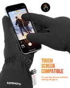 Winter Gloves Waterproof Thermal-Insulated Textured Grip