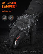 Winter Gloves Waterproof Thermal-Insulated Textured Grip