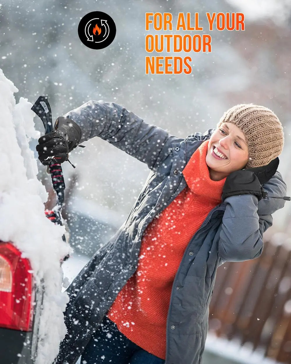 Winter Gloves Waterproof Thermal-Insulated Textured Grip