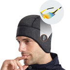 Winter Hat Breathable Cotton Blend Glasses Cut-Out