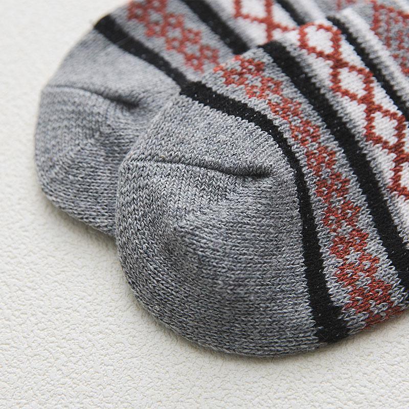 Winter Socks Wool-Cotton Double-Knit Set of 5 Pairs