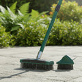Wire Brush Telescopic Handle 3-in-1 Interchangeable Heads Steel Bristles