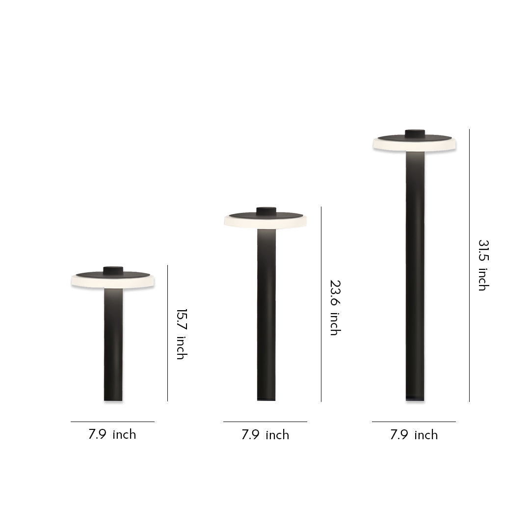 Wire-Free Rechargeable IP65 Aluminum Path Light (10–12 Hour Runtime)