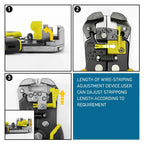 Wire Stripper & Crimper Self-Adjusting Carbon Steel Blades