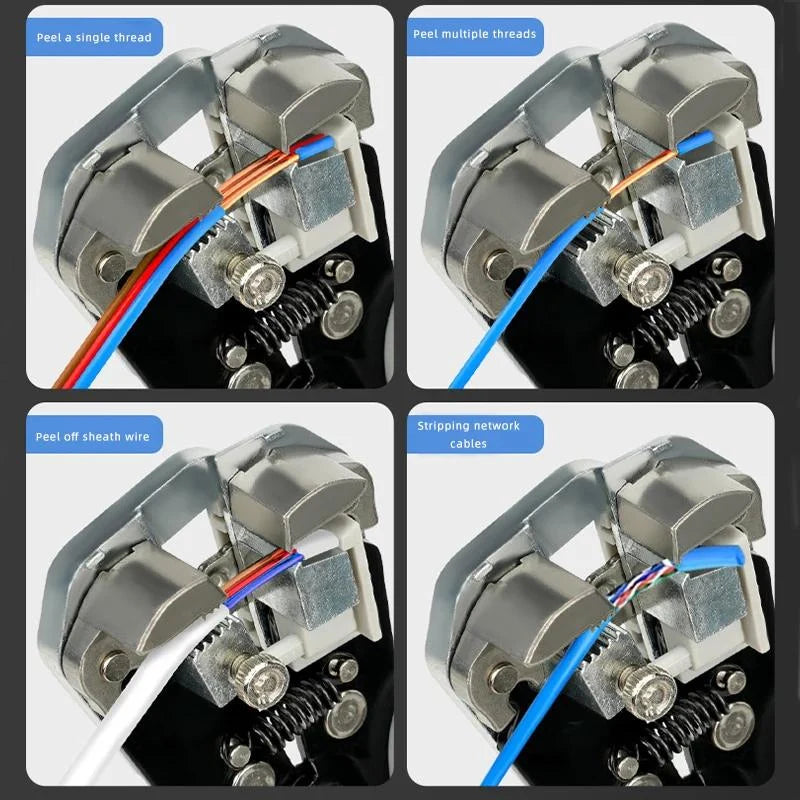 Wire Stripper & Crimper Self-Adjusting Carbon Steel Blades