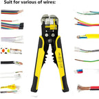 Wire Stripper & Crimper Self-Adjusting Carbon Steel Blades