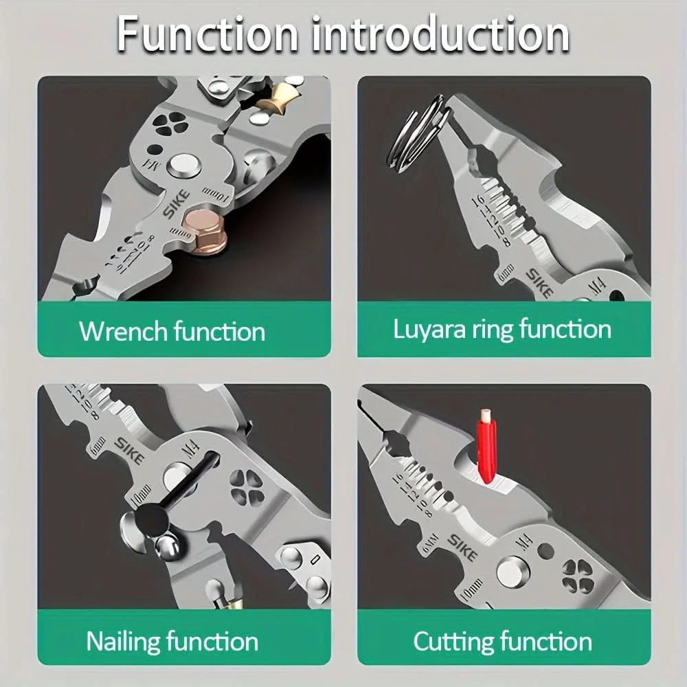 Wire Stripping Tool Foldable Multifunctional High Carbon Steel