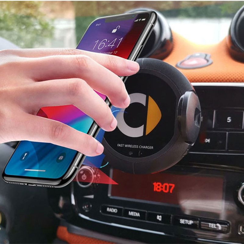 Wireless Car Charger Auto-Clamping Fast Charging