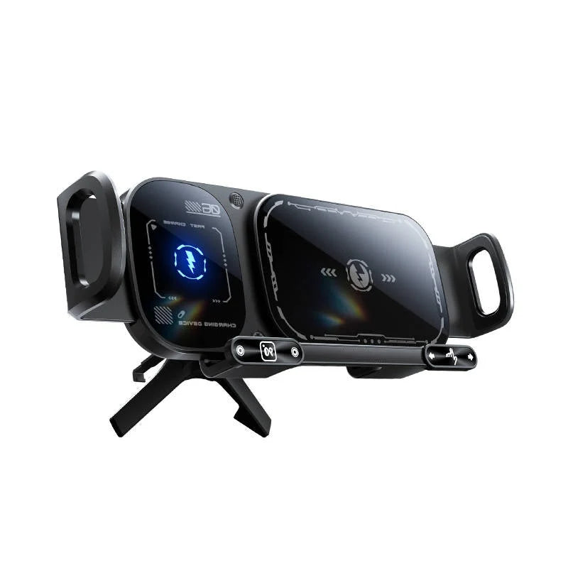 Wireless Car Phone Mount One-Touch Auto Clamp 15W Charging