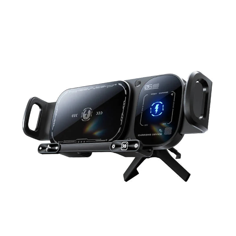 Wireless Car Phone Mount One-Touch Auto Clamp 15W Charging