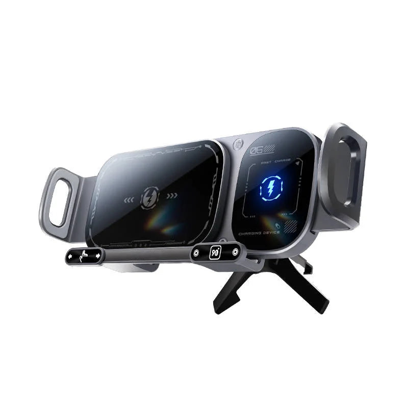 Wireless Car Phone Mount One-Touch Auto Clamp 15W Charging
